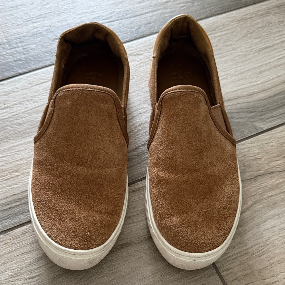 UGG JAS slip on. Women’s 7.5. Brown suede sneaker shoes